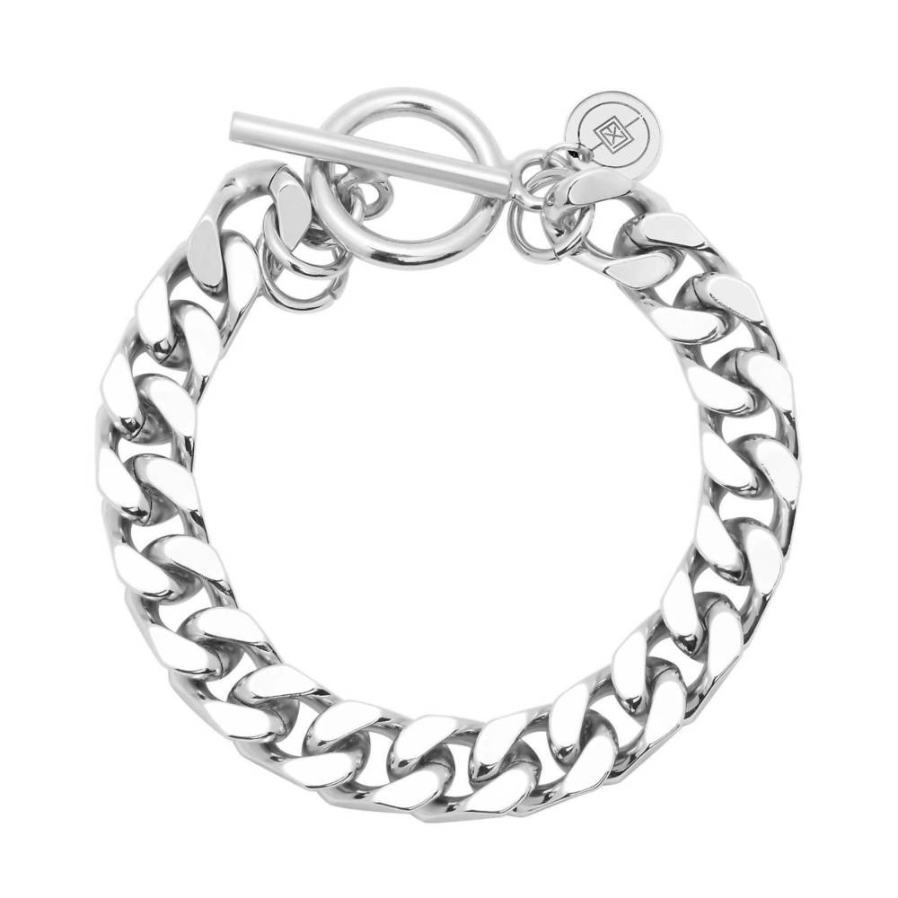 NEW EKLEXIC women's tara toggle bracelet in silver